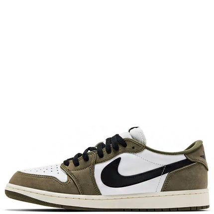 Jordan 1 Retro Low Medium Olive Summit White Sail Black