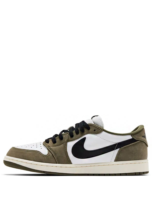 Jordan 1 Retro Low Medium Olive Summit White Sail Black