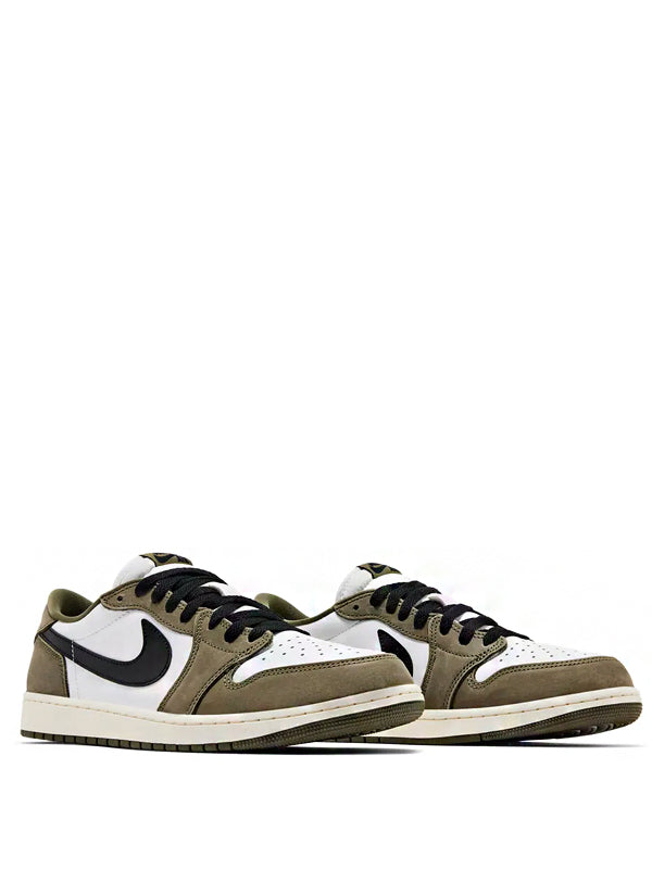 Jordan 1 Retro Low Medium Olive Summit White Sail Black