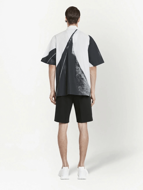 Alexander McQueen Camisa Mangas Curtas Estampada