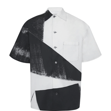 Alexander McQueen Camisa Mangas Curtas Estampada
