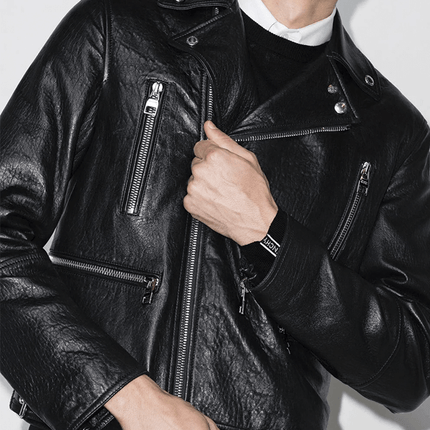 Alexander McQueen Jaqueta Biker de Couro