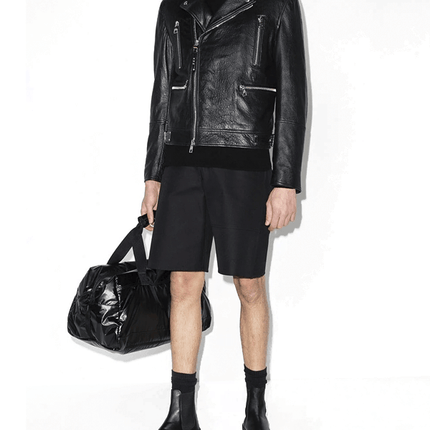 Alexander McQueen Jaqueta Biker de Couro