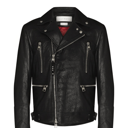 Alexander McQueen Jaqueta Biker de Couro