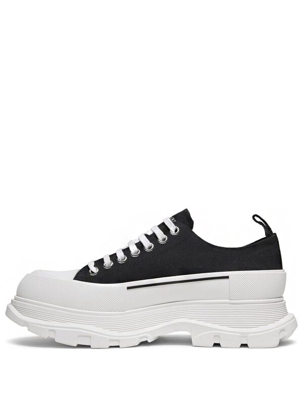 Alexander McQueen Tread Slick Low Lace Up Black White