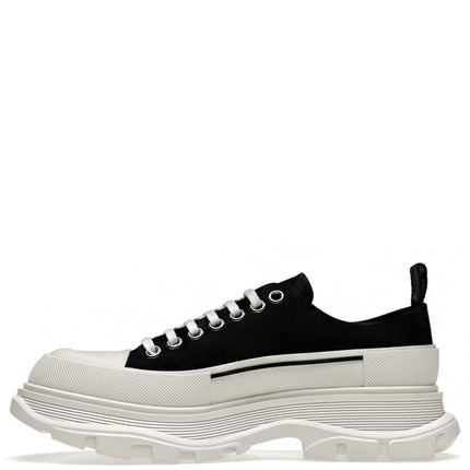 Alexander McQueen Tread Slick Low Lace Up Black White