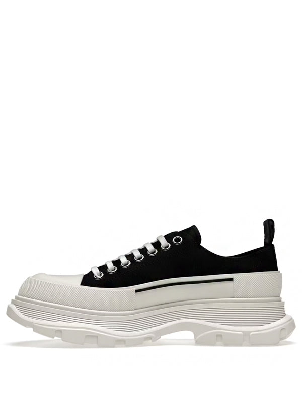 Alexander McQueen Tread Slick Low Lace Up Black White
