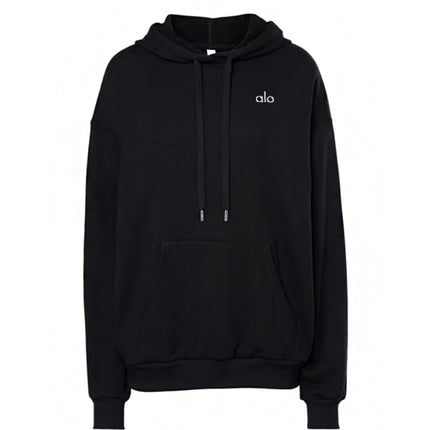Alo Yoga Accolade Cotton-Blend Hoodie Black