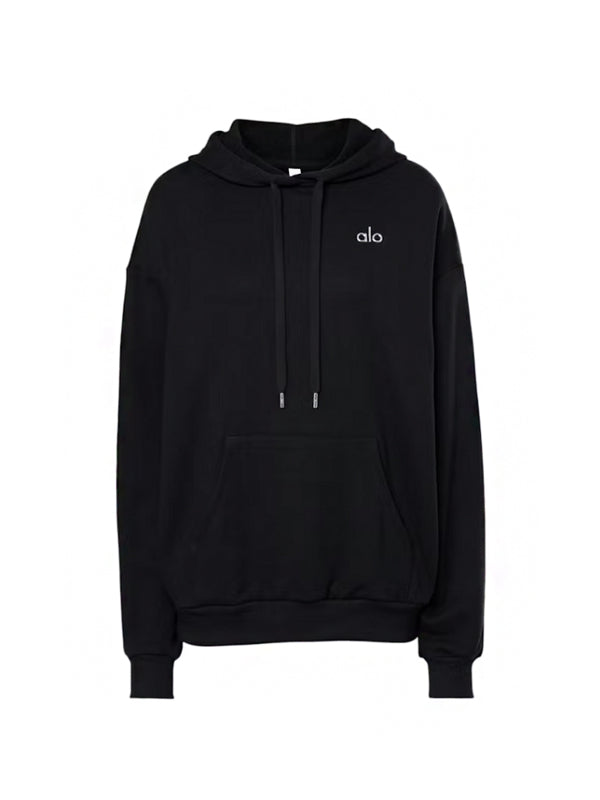 Alo Yoga Accolade Cotton-Blend Hoodie Black