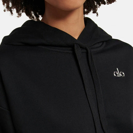 Alo Yoga Accolade Cotton-Blend Hoodie Black