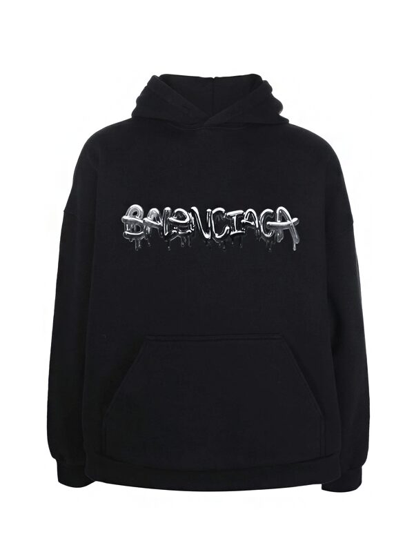 BALENCIAGA Slime Black Hoodie - Black