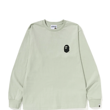 BAPE A Bathing Ape Lettered L/S Tee Green