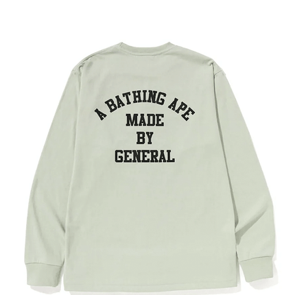 BAPE A Bathing Ape Lettered L/S Tee Green