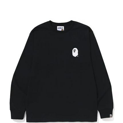 BAPE A Bathing Ape Lettered L/S Tee Black