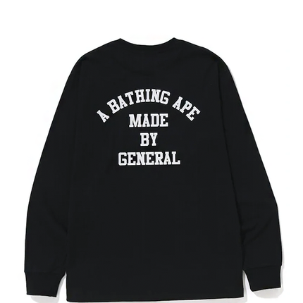 BAPE A Bathing Ape Lettered L/S Tee Black