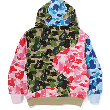 BAPE ABC Camo Patchwork Relaxed Fit Zip Hoodie Multicolor