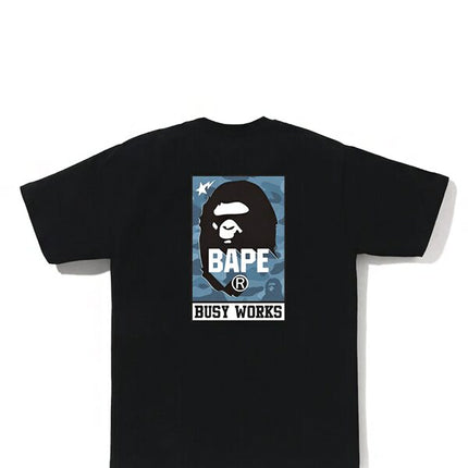 BAPE Honeycomb Camo Bape Busy Works Tee Black Blue
