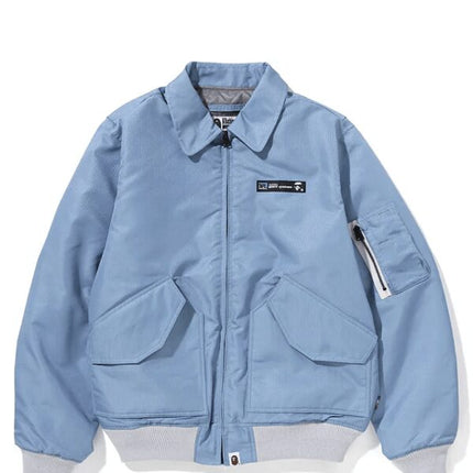 BAPE Honeycomb Ripstop Bomber Jacket Blue