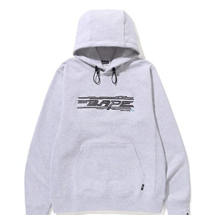 BAPE World Gone Mad Embroidery Pullover Hoodie  Grey