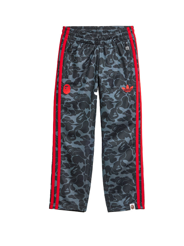 BAPE x adidas All Over Print Track Pants Black Red