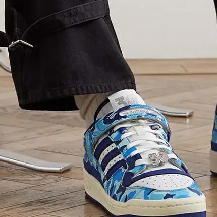 BAPE x adidas Forum 84 Low 30th Anniversary Blue