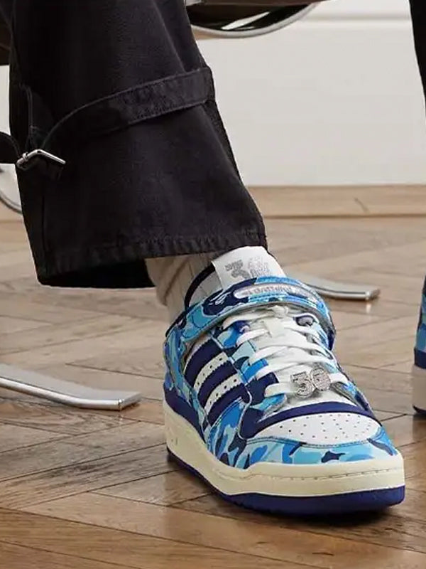BAPE x adidas Forum 84 Low 30th Anniversary Blue