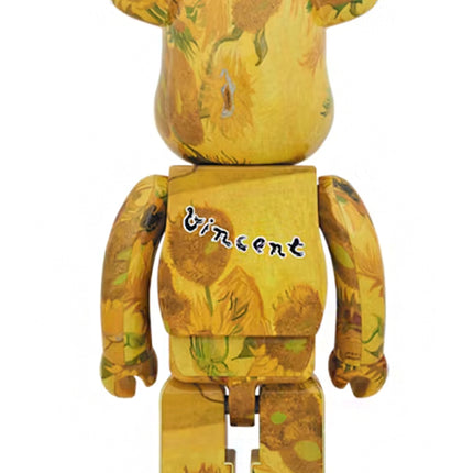 Bearbrick x Van Gogh Museum Sunflowers 1000% Yellow