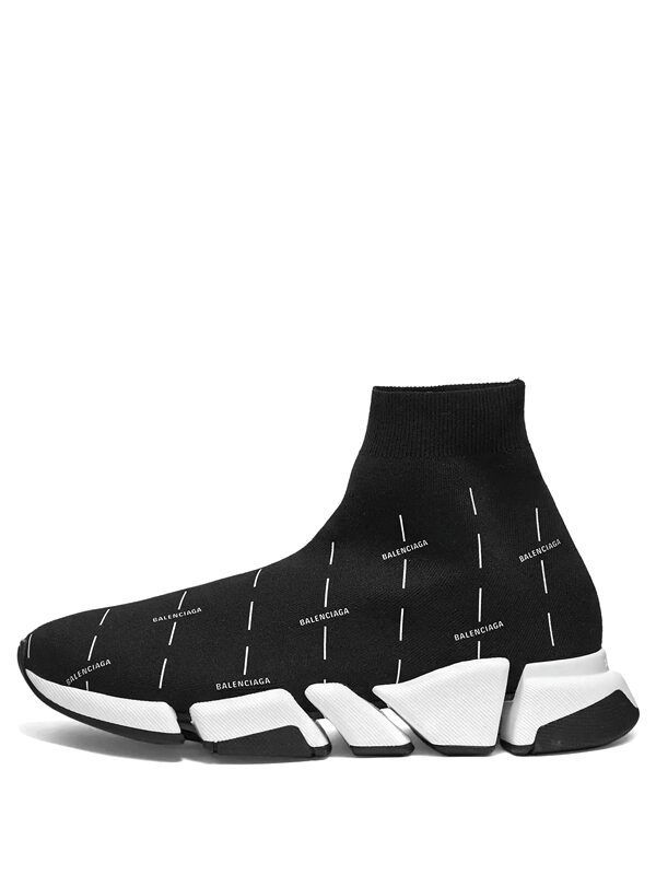 Balenciaga Speed 2.0 Black White Logo