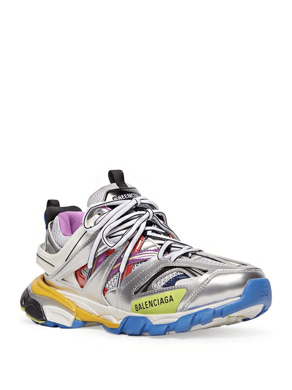 Balenciaga Track Leather Free White Silver Multi