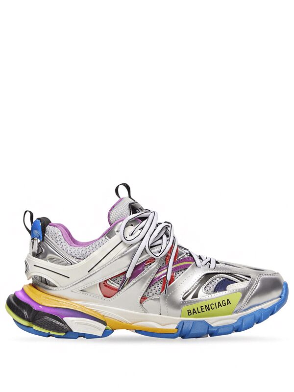 Balenciaga Track Leather Free White Silver Multi