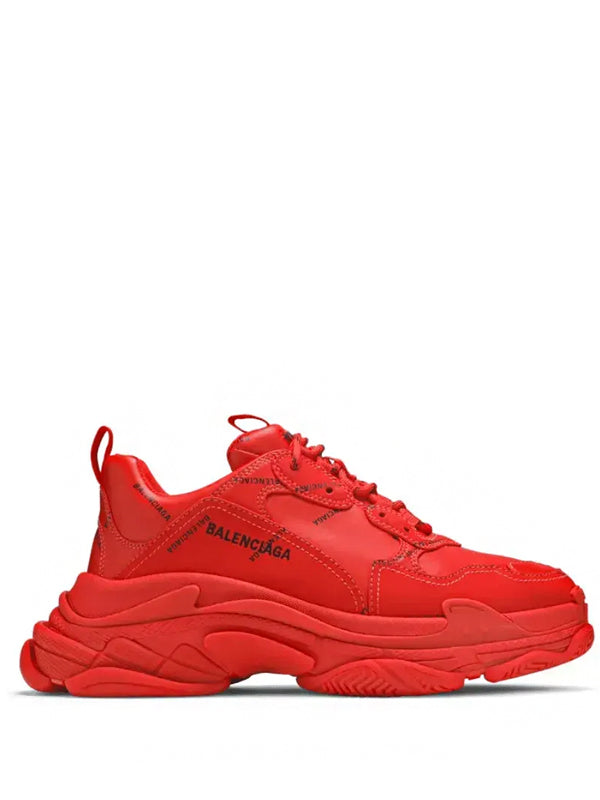 Balenciaga Triple S Allover Logo Red