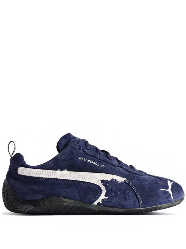 Balenciaga x Puma Speedcat Suede Distressed Navy White