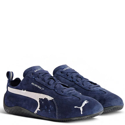 Balenciaga x Puma Speedcat Suede Distressed Navy White