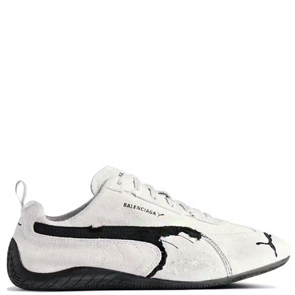 Balenciaga x Puma Speedcat Suede Distressed White Black