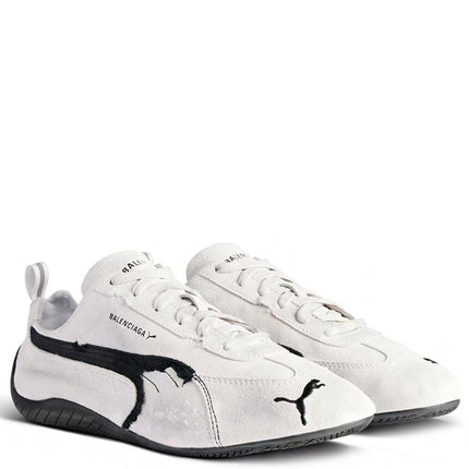 Balenciaga x Puma Speedcat Suede Distressed White Black