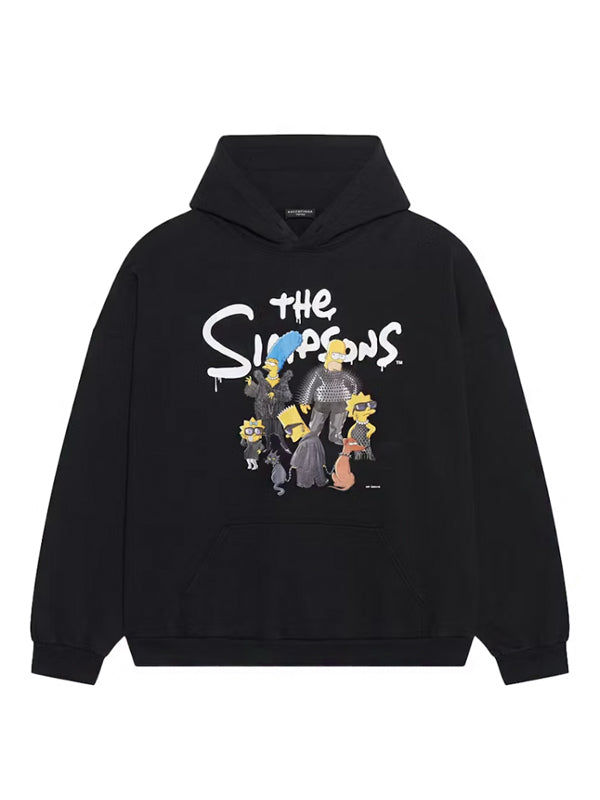 Balenciaga x The Simpsons Wide Fit Hoodie Black