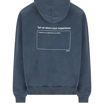 Balenciaga Oversized Drawstring Hoodie Washed Navy