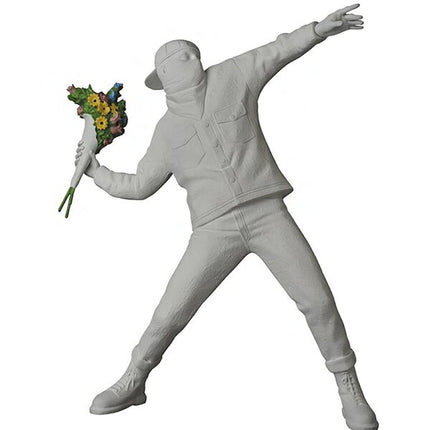 Banksy Brandalism Flower Bomber Figure Gesso White