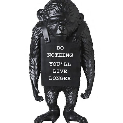 Banksy Brandalism Monkey Sign Figure Black