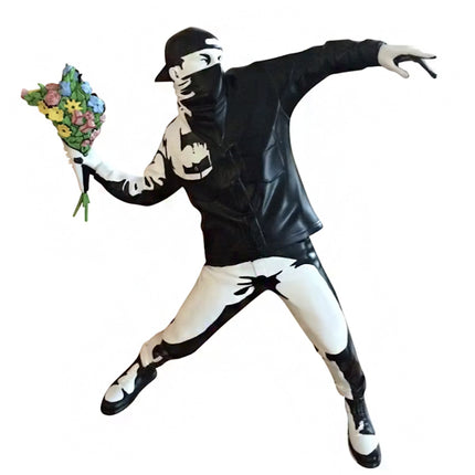Banksy Flower Bomber Figure Black/Multi