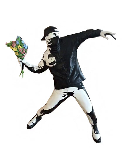 Banksy Flower Bomber Figure Black/Multi