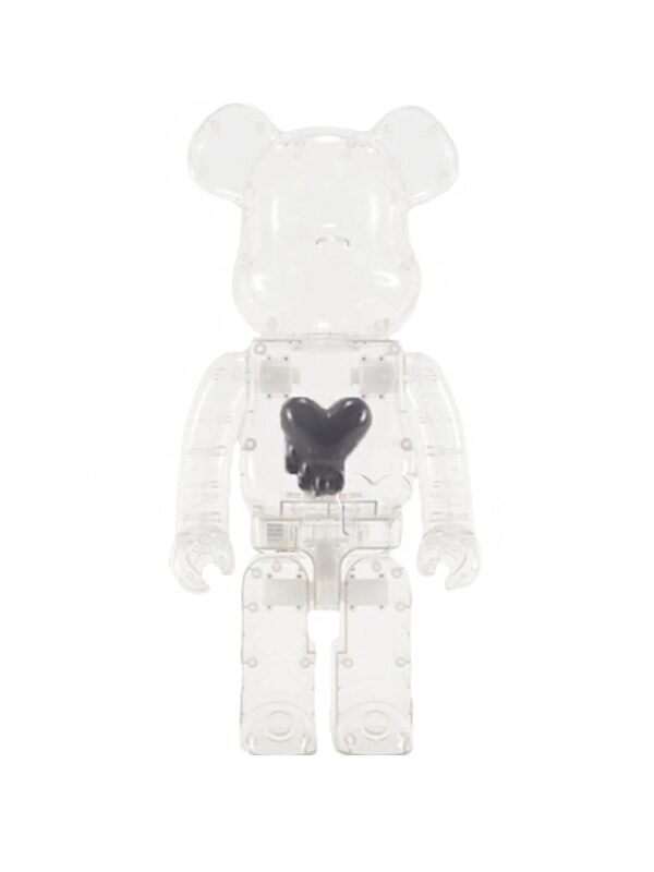 Bearbrick Emotionally Unavailable Black Heart 1000% Clear