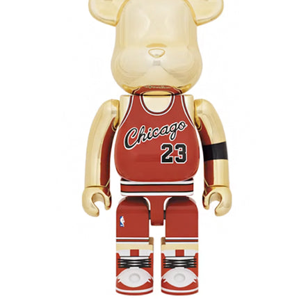 Bearbrick Michael Jordan 1985 Rookie Jersey 1000% Gold Chrome