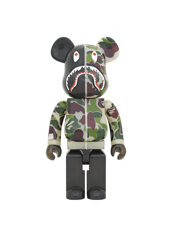 Bearbrick x BAPE ABC Camo Shark 1000% Clear Green