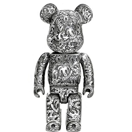 Bearbrick x Steven Harrington x Action City x Royal Selangor Metal 400% Silver