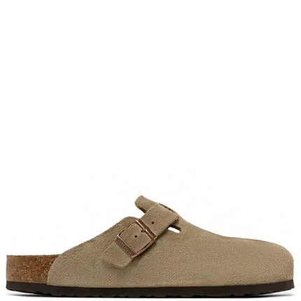 Birkenstock Boston Soft Footbed Suede Taupe
