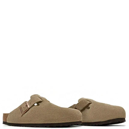 Birkenstock Boston Soft Footbed Suede Taupe