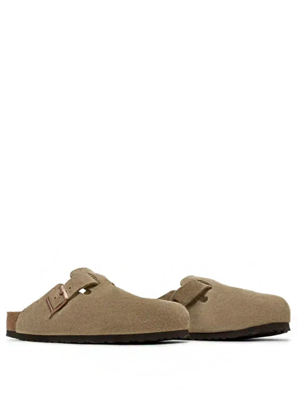 Birkenstock Boston Soft Footbed Suede Taupe