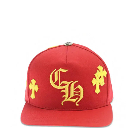 Boné Chrome Hearts Cross Patch Red Yellow