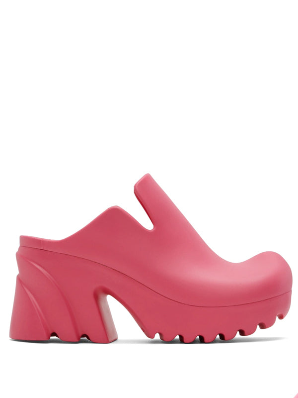 Bottega Veneta Rubber Flash Mules Cranberry